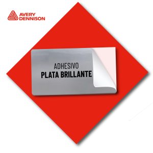 Adhesivo Plata Brillante